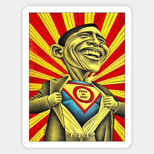 Will Obama Change The World Sticker by benheineart